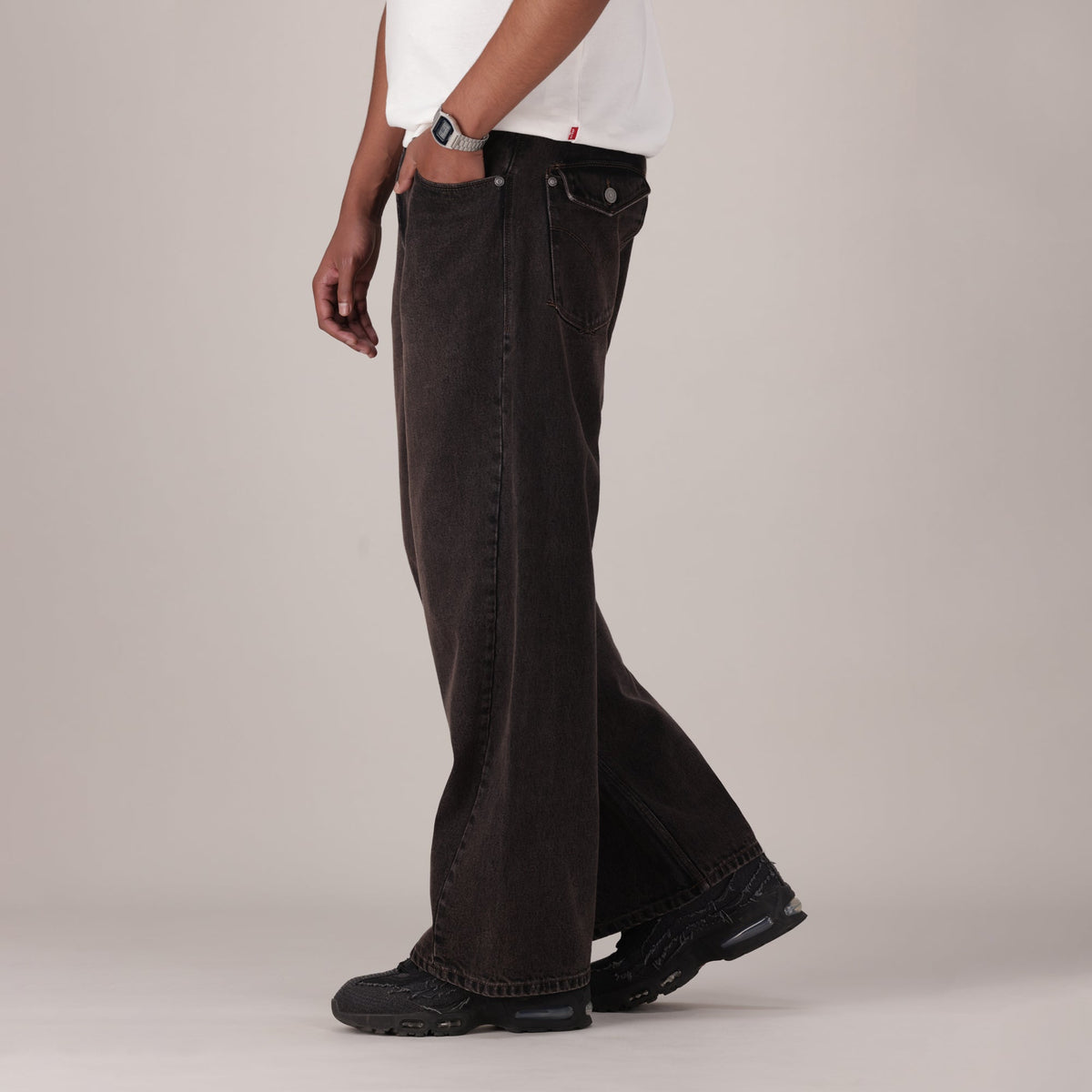 LEVI'S® MEN'S TWISTED BAGGY WIDE LEG JEANS - BLACK