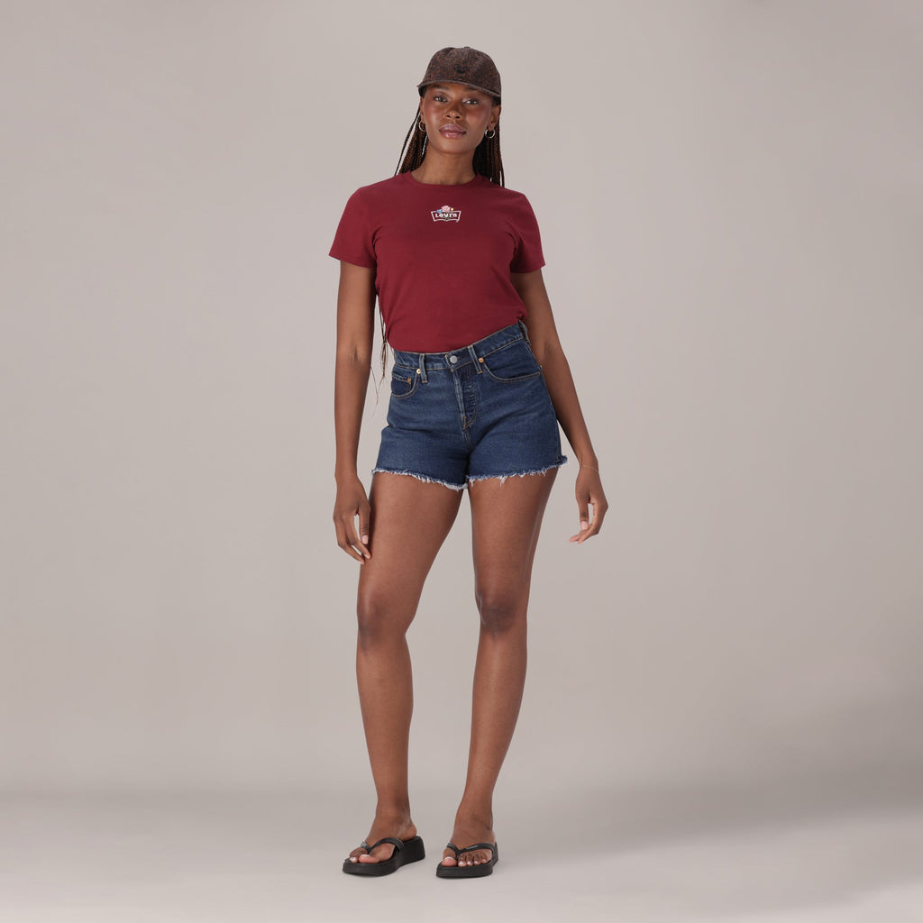 LEVI'S® WOMEN'S 501® CURVE SHORTS - DARK INDIGO - WORN IN