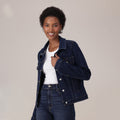 LEVI'S® WOMEN'S ORIGINAL TRUCKER JACKET - DARK INDIGO - FLAT FINISH