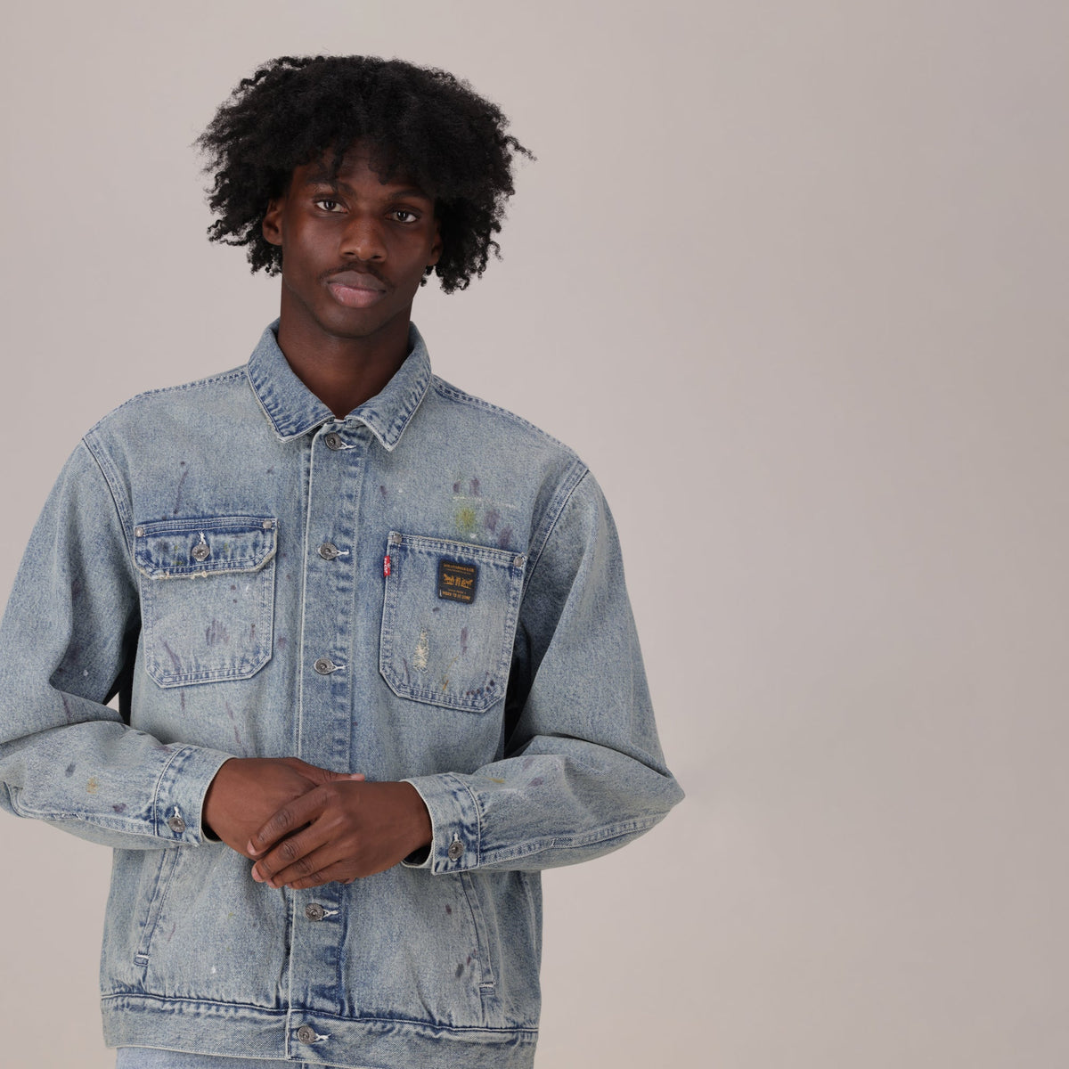 LEVI'S® MEN'S SUNRISE TRUCKER JACKET - MED INDIGO - WORN IN