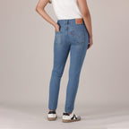 LEVI'S® WOMEN'S 720 HIGH-RISE SUPER SKINNY JEANS - LIGHT INDIGO - WORN IN