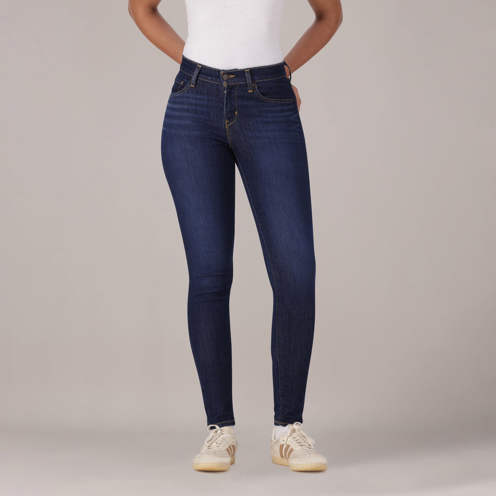 LEVI'S® WOMEN'S CURVY SUPER SKINNY  - MED INDIGO - WORN IN