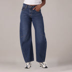 LEVI'S® WOMEN'S CINCH BARREL JEANS - DARK INDIGO - WORN IN