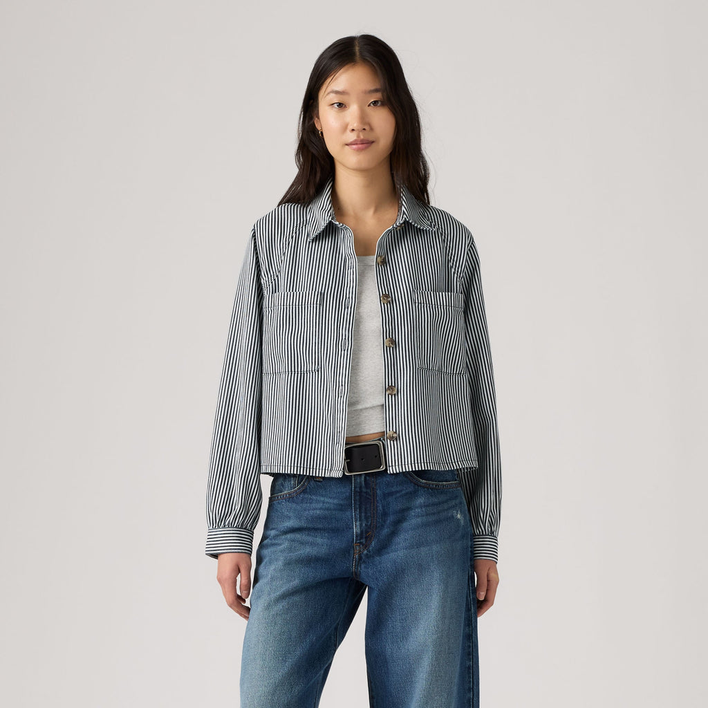 LEVI'S® WOMEN'S TINI LONG-SLEEVE UTILITY SHIRT - MULTI-COLOR