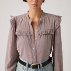 LEVI'S® WOMEN'S GIANNA LONG-SLEEVE BLOUSE - RED
