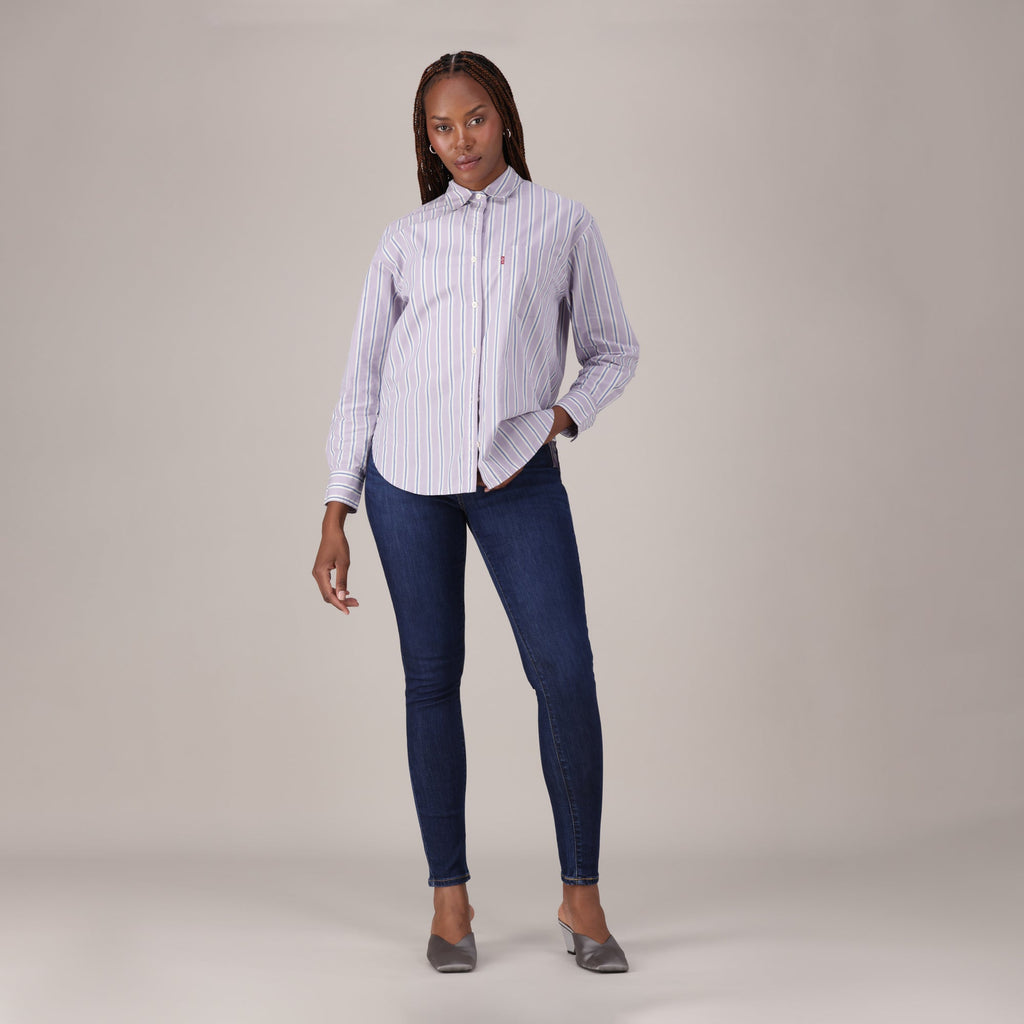 LEVI'S® WOMEN'S CURVY HIGH-RISE SUPER SKINNY  - MED INDIGO - WORN IN