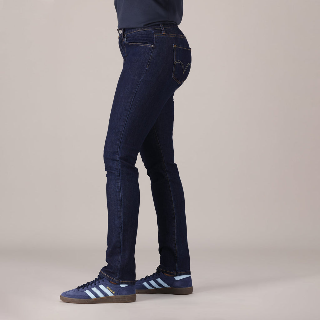 LEVI'S® WOMEN'S CURVY STRAIGHT  - DARK INDIGO - FLAT FINISH
