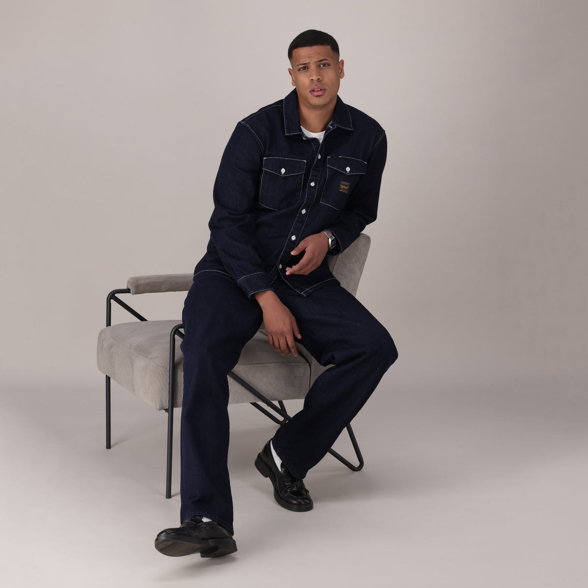 LEVI'S® MEN'S LONG-SLEEVE WORKER SHIRT - DARK INDIGO - FLAT FINISH