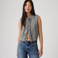 LEVI'S® WOMEN'S SUPERSOFT MINI RUFFLE VEST TOP - MULTI COLOUR