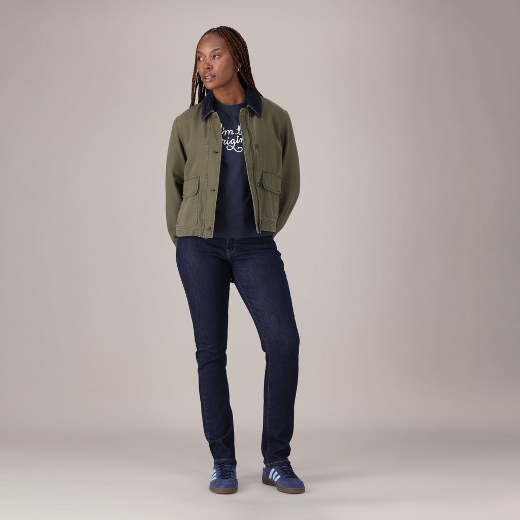 LEVI'S® WOMEN'S CURVY STRAIGHT  - DARK INDIGO - FLAT FINISH