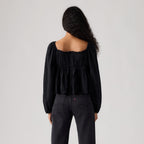 LEVI'S® WOMEN'S OTTIE LONG SLEEVE BOHO BLOUSE - BLACK