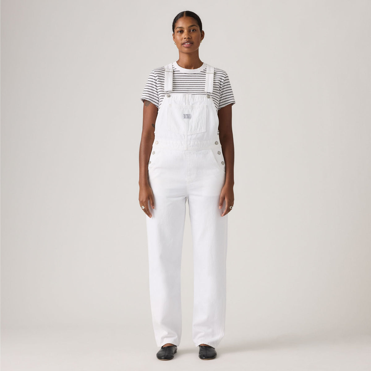 LEVI'S® WOMEN'S VINTAGE DENIM OVERALLS - WHITE