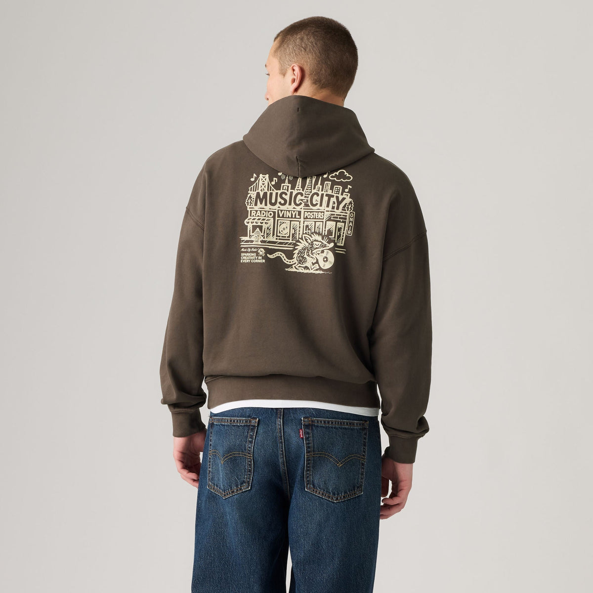 LEVI'S® MEN'S TWO HORSE CROPPED HOODIE - MULTI-COLOR