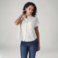 LEVI'S® WOMEN'S SOLID REGULAR FIT SHIRT - WHITE