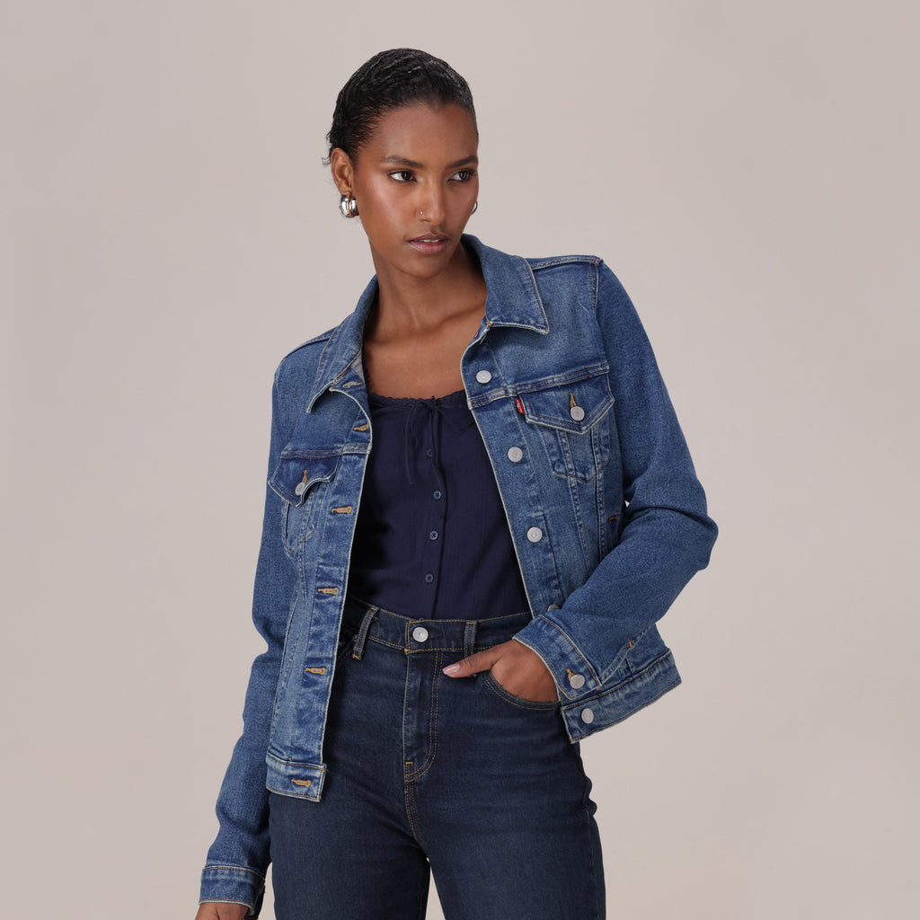 Levi's® Women's Original Trucker Jacket - Med Indigo - Worn In