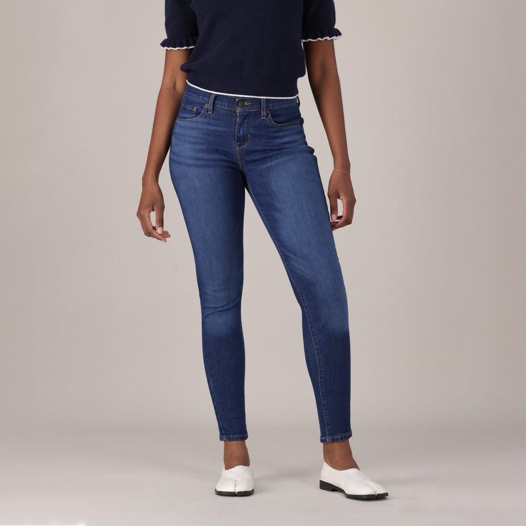 LEVI'S® WOMEN'S CURVY SUPER SKINNY  - DARK INDIGO - WORN IN
