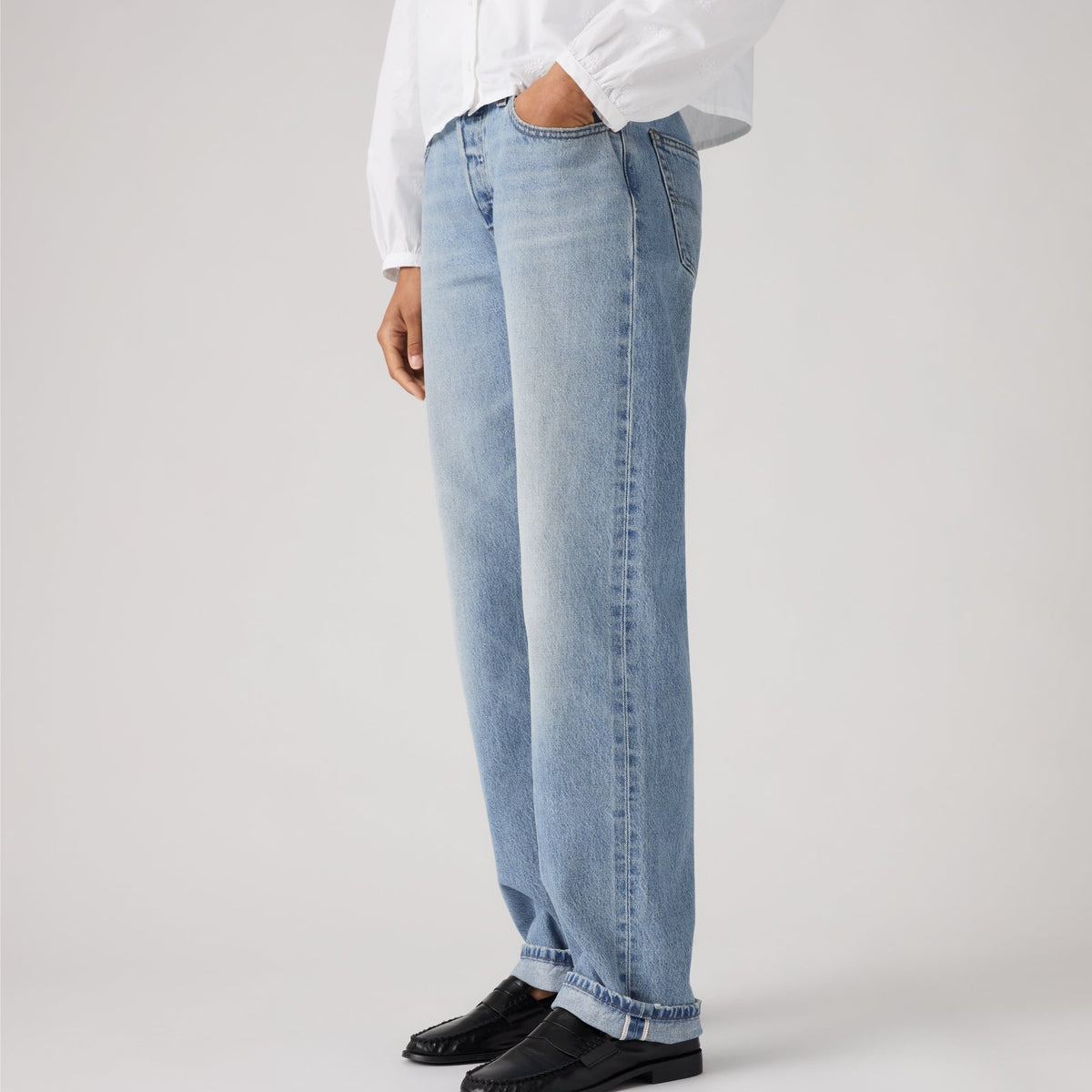 LEVI'S® WOMEN'S 501® '90S JEANS - MED INDIGO - WORN IN