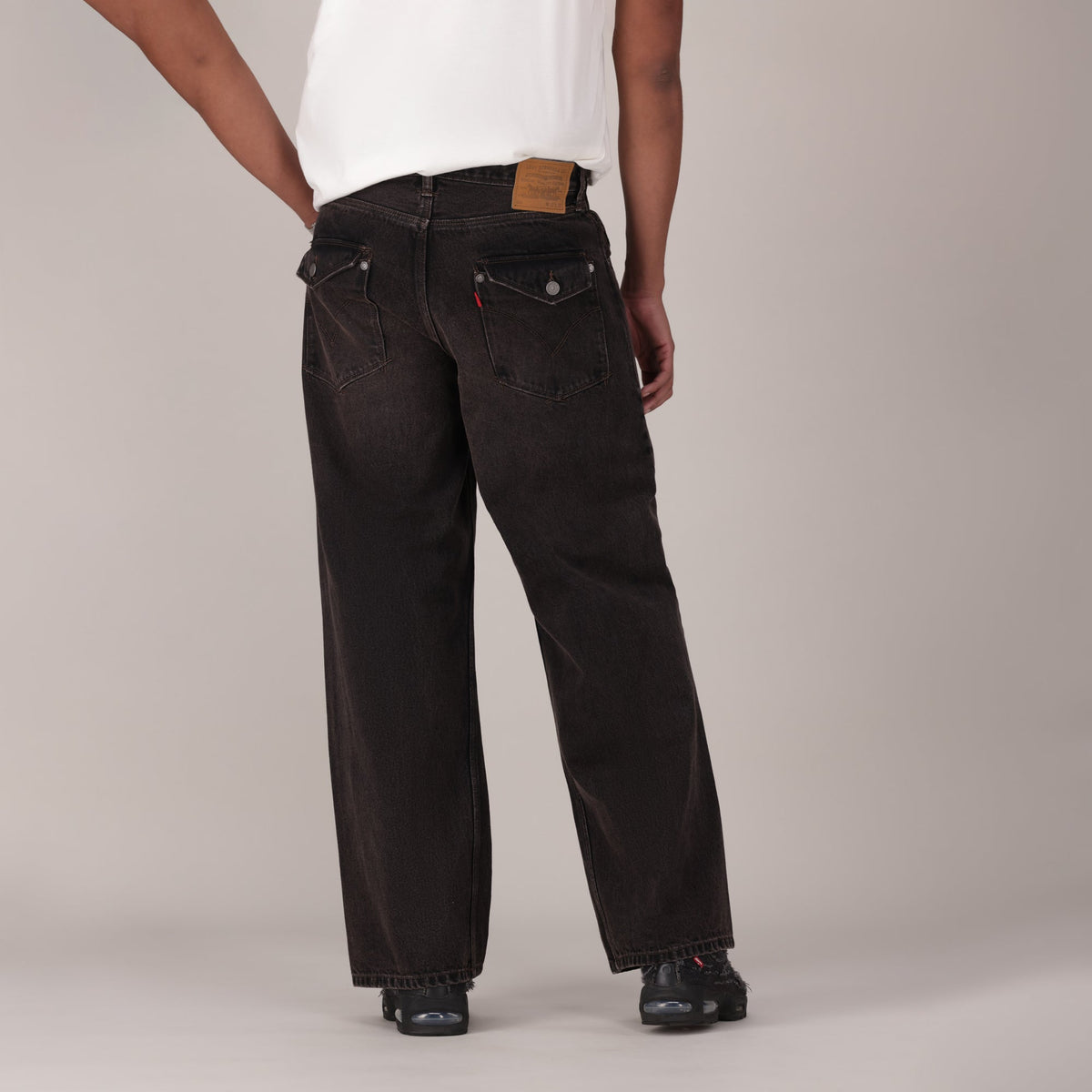 LEVI'S® MEN'S TWISTED BAGGY WIDE LEG JEANS - BLACK