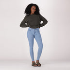 LEVI'S® WOMEN'S CURVY HIGH-RISE SUPER SKINNY  - MED INDIGO - WORN IN