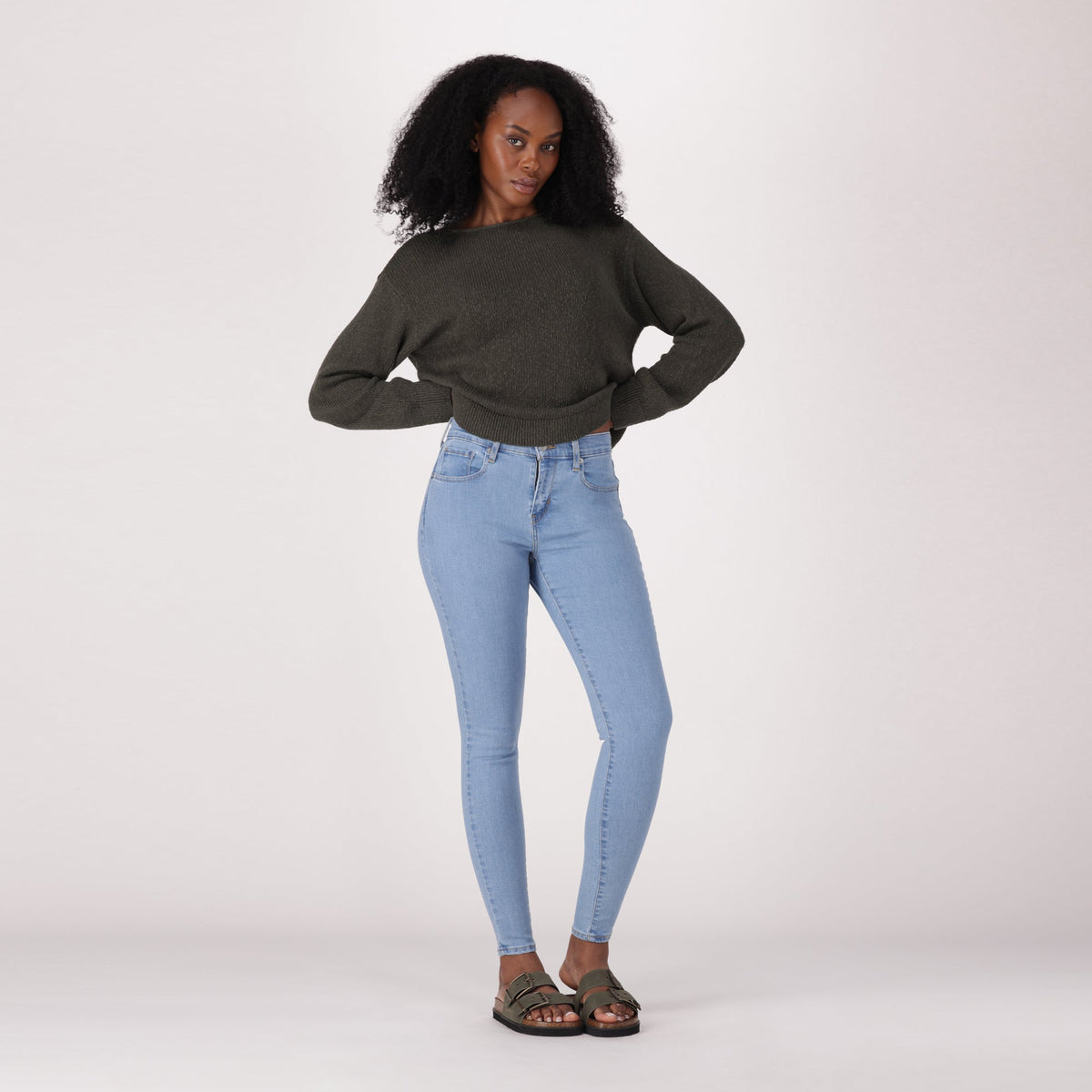LEVI'S® WOMEN'S CURVY HIGH-RISE SUPER SKINNY  - MED INDIGO - WORN IN