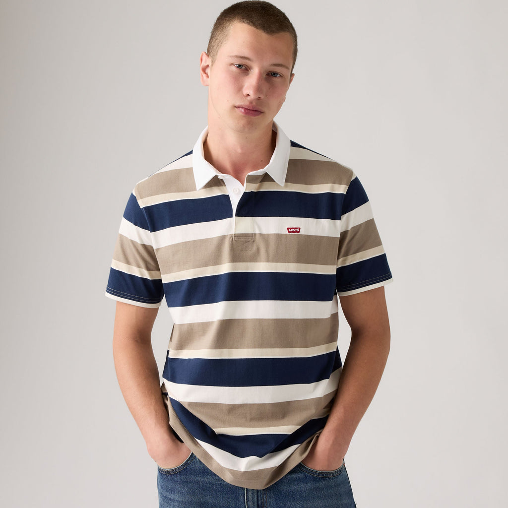 LEVI'S® MEN'S CLASSIC SHORT-SLEEVE RUGBY SHIRT - MULTI-COLOR