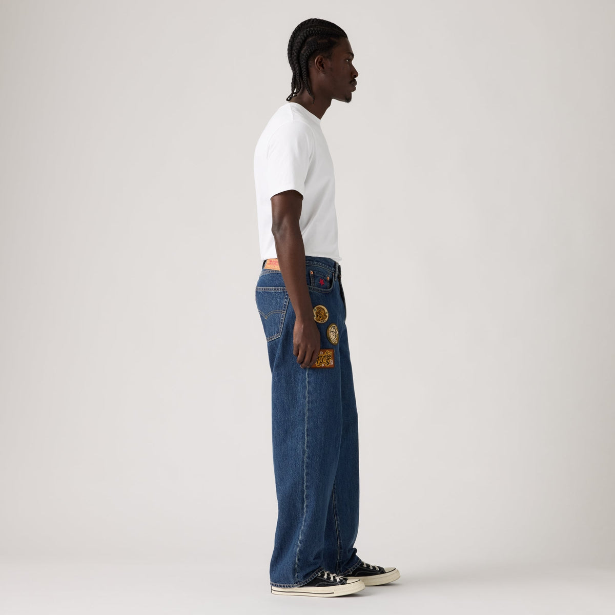 LEVI'S® MEN'S 578™ BAGGY JEANS - MED INDIGO - WORN IN