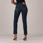 LEVI'S® WOMEN'S CURVY STRAIGHT  - DARK INDIGO - WORN IN