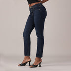 LEVI'S® WOMEN'S CURVY STRAIGHT  - DARK INDIGO - WORN IN