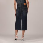 LEVI'S® WOMEN'S DECONSTRUCTED SLIT MIDI SKIRT - DARK INDIGO - WORN IN