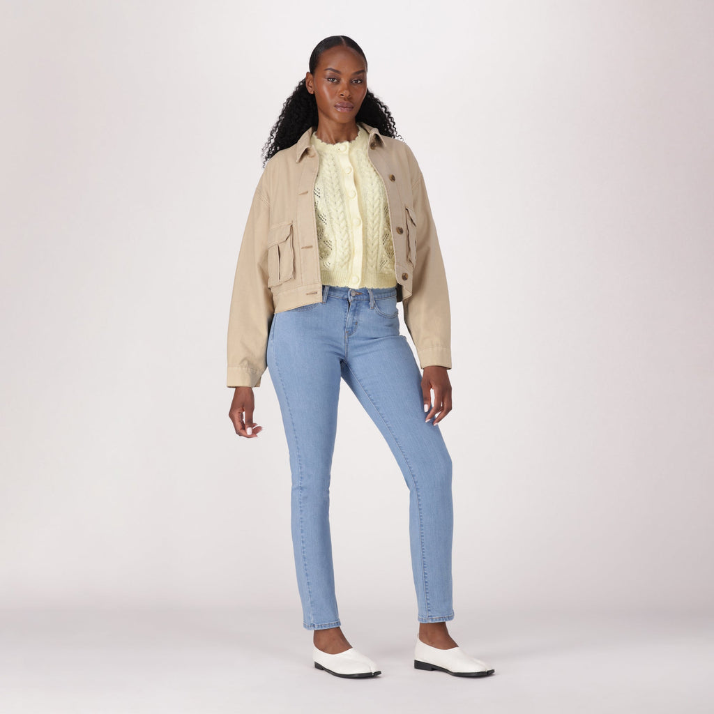 LEVI'S® WOMEN'S CURVY STRAIGHT  - MED INDIGO - WORN IN