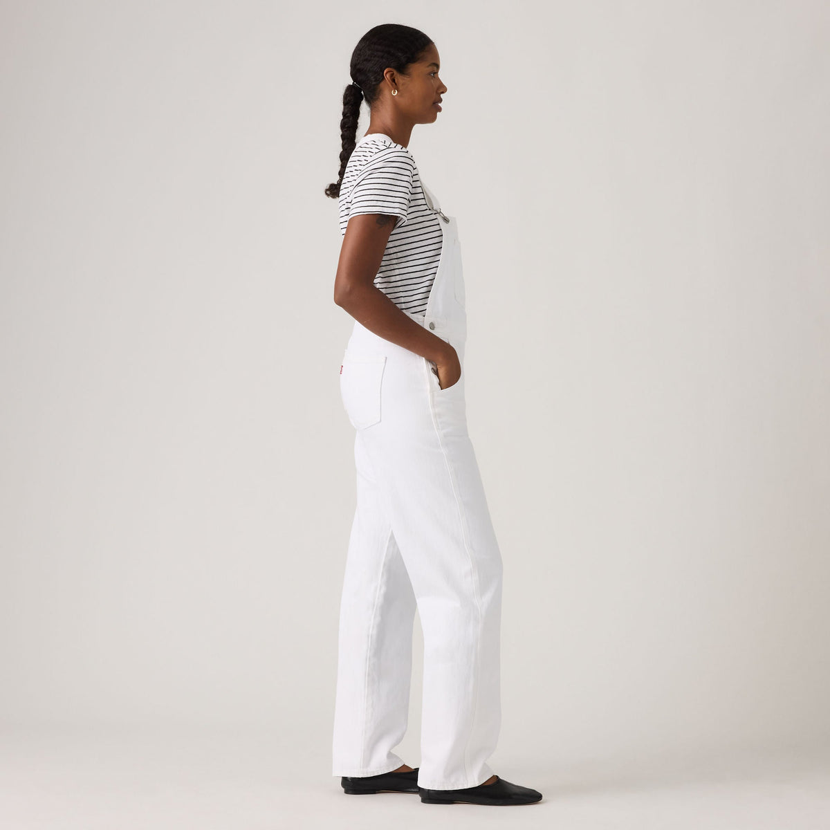 LEVI'S® WOMEN'S VINTAGE DENIM OVERALLS - WHITE