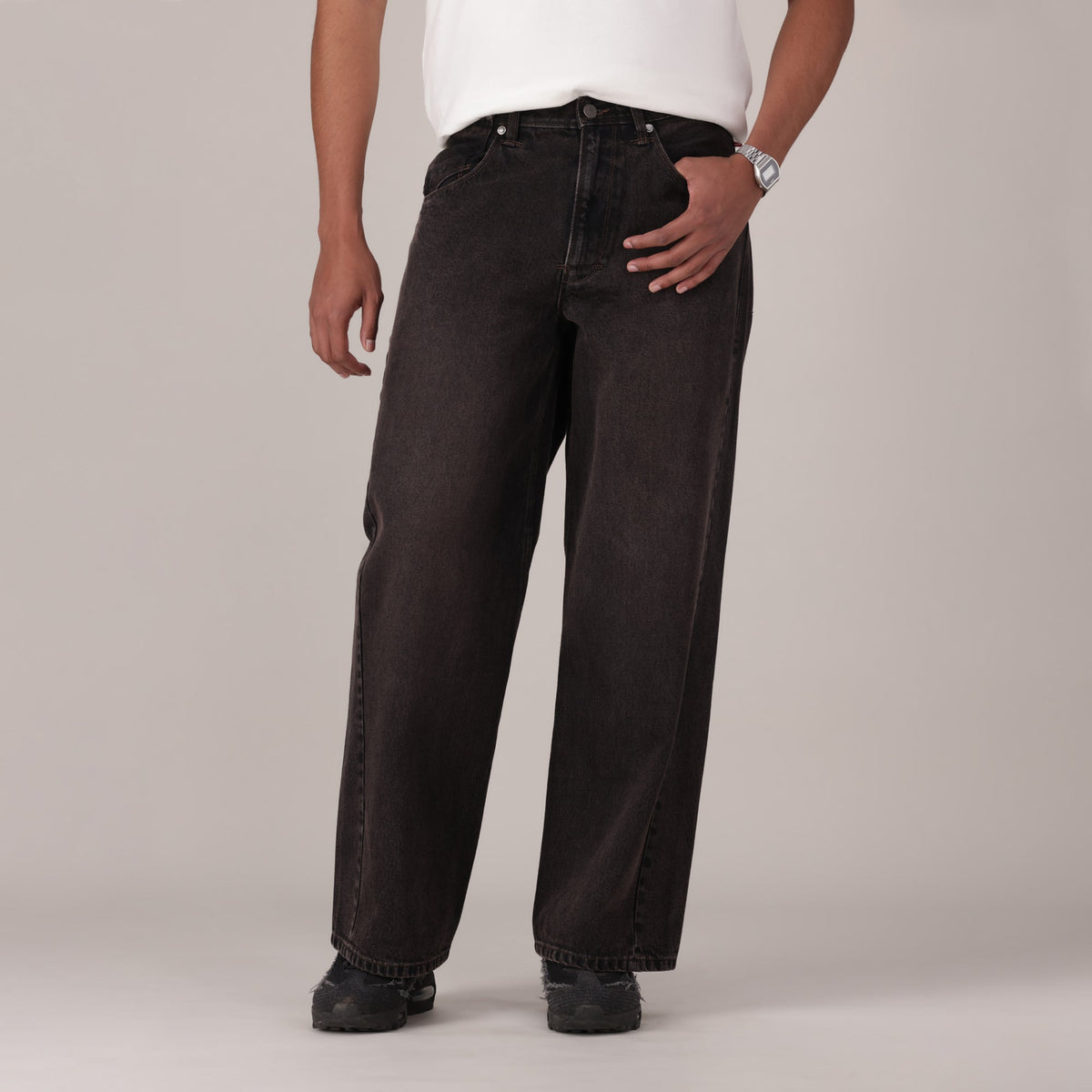 LEVI'S® MEN'S TWISTED BAGGY WIDE LEG JEANS - BLACK