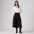 LEVI'S® WOMEN'S YOKED PLEATED SKIRT - BROWN