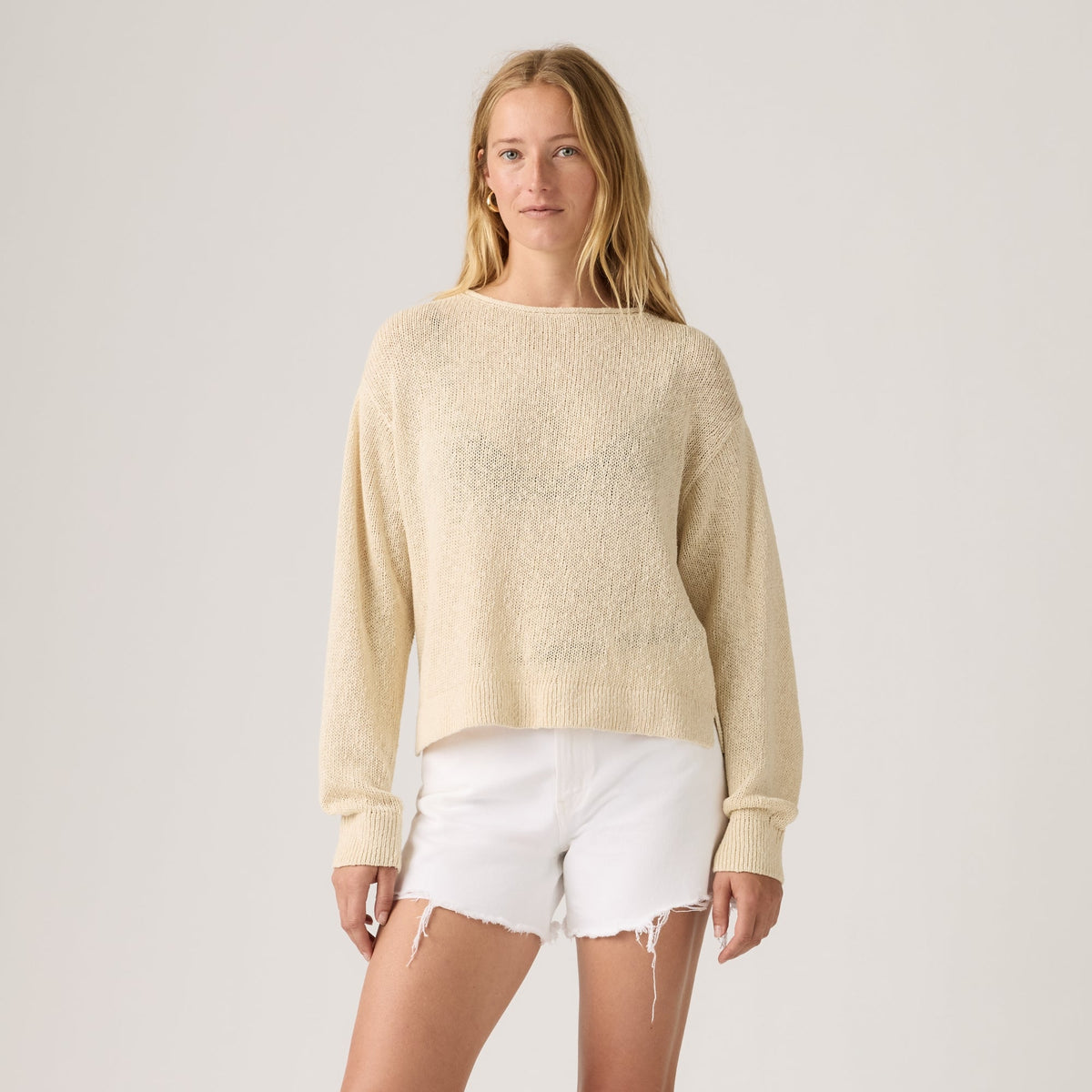 LEVI'S® WOMEN'S LAETITIA BOUCLE SWEATER - NEUTRAL