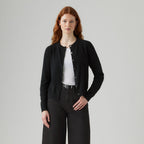 LEVI'S® WOMEN'S SUPERSOFT CREWNECK CARDIGAN - BLACK