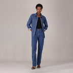 LEVI'S® WOMEN'S 501® ORIGINAL JEANS - MED INDIGO - WORN IN
