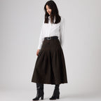 LEVI'S® WOMEN'S YOKED PLEATED SKIRT - BROWN