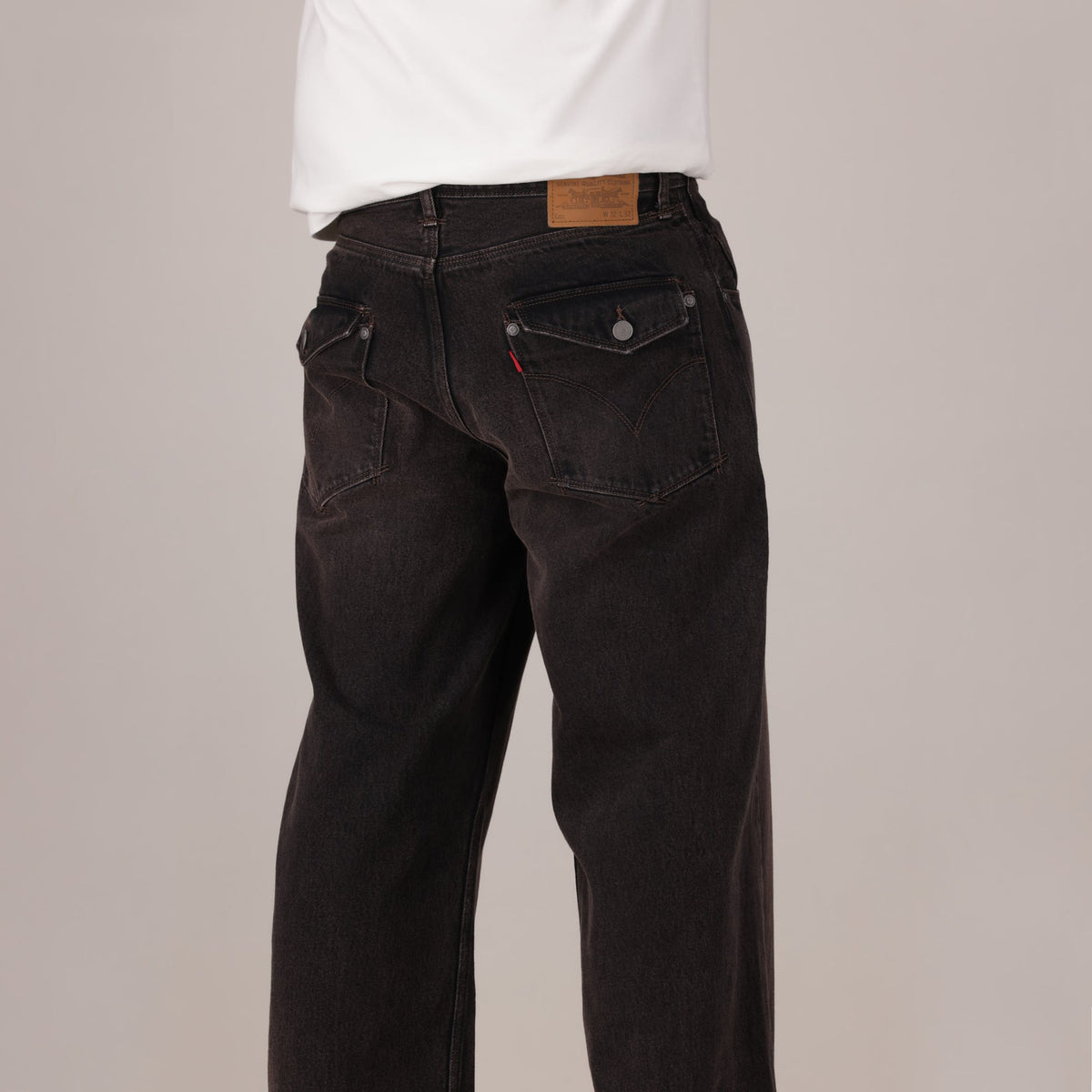 LEVI'S® MEN'S TWISTED BAGGY WIDE LEG JEANS - BLACK