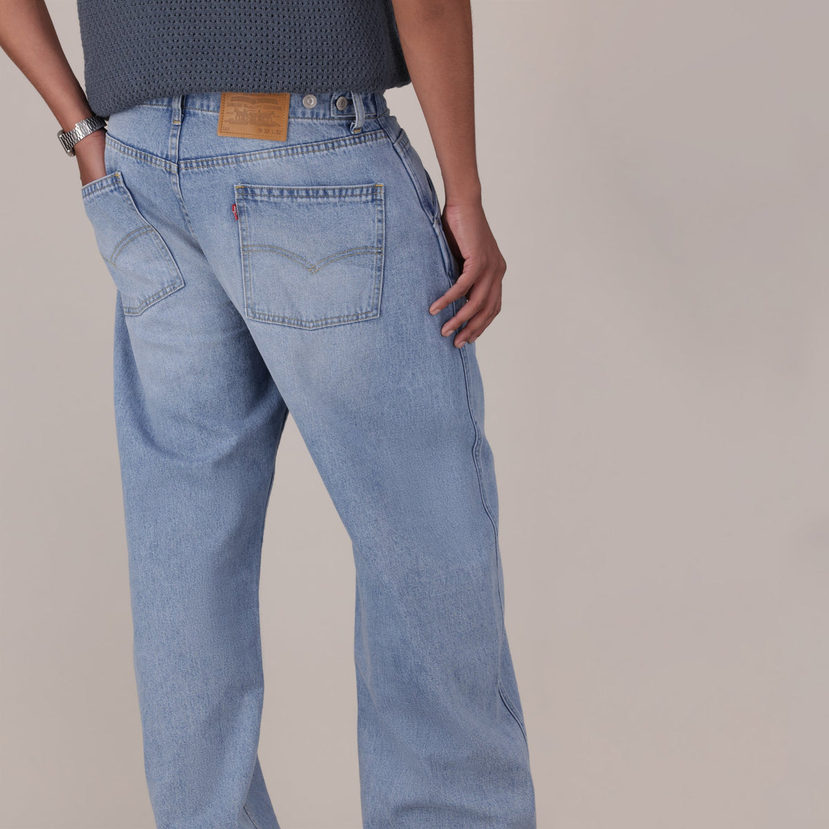 Levi's® Men's Baggy Barrel Jeans - Light Indigo - Worn In