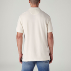 LEVI'S® MEN'S STRIPED OFF-WHITE POLO T-SHIRT - WHITE