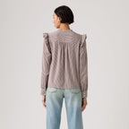 LEVI'S® WOMEN'S GIANNA LONG-SLEEVE BLOUSE - RED