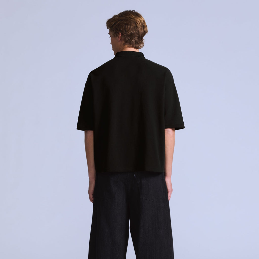LEVI'S® BLUE TAB™ MEN'S CROPPED POLO - BLACK
