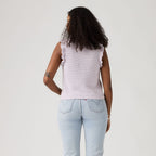 LEVI'S® WOMEN'S LULU FLUTTER SLEEVE SWEATER TANK - PURPLE