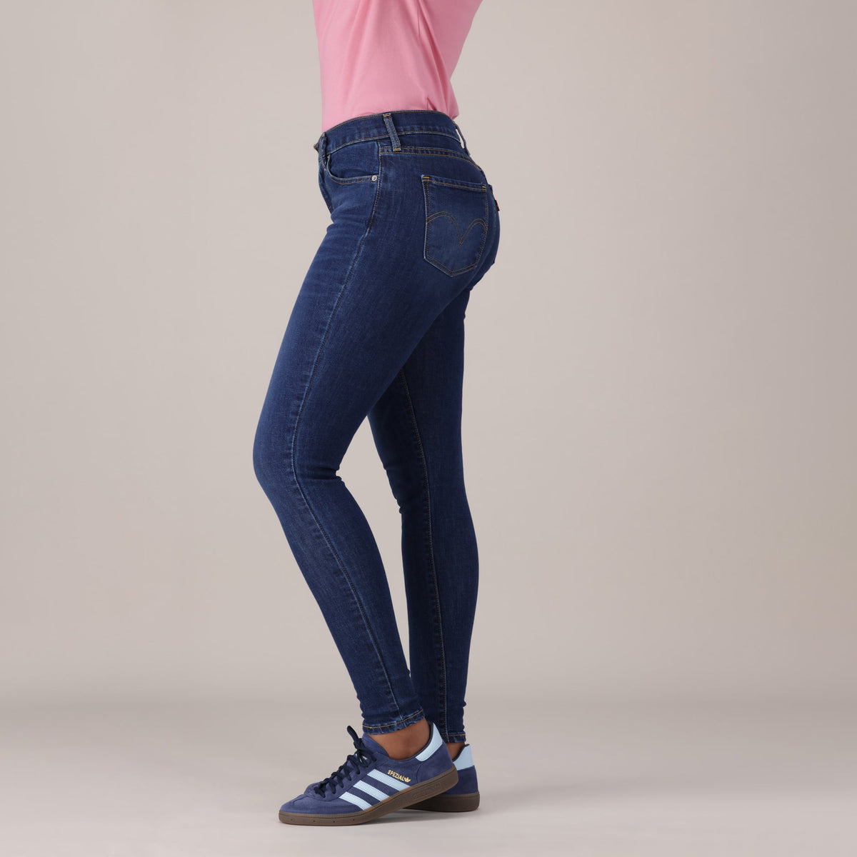LEVI'S® WOMEN'S CURVY SUPER SKINNY  - DARK INDIGO - WORN IN