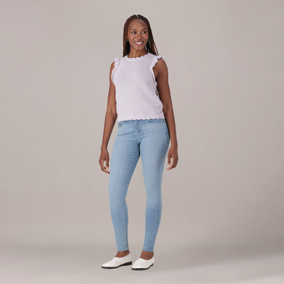 LEVI'S® WOMEN'S CURVY SUPER SKINNY  - LIGHT INDIGO - WORN IN
