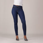 LEVI'S® WOMEN'S CURVY HIGH-RISE SUPER SKINNY  - MED INDIGO - WORN IN