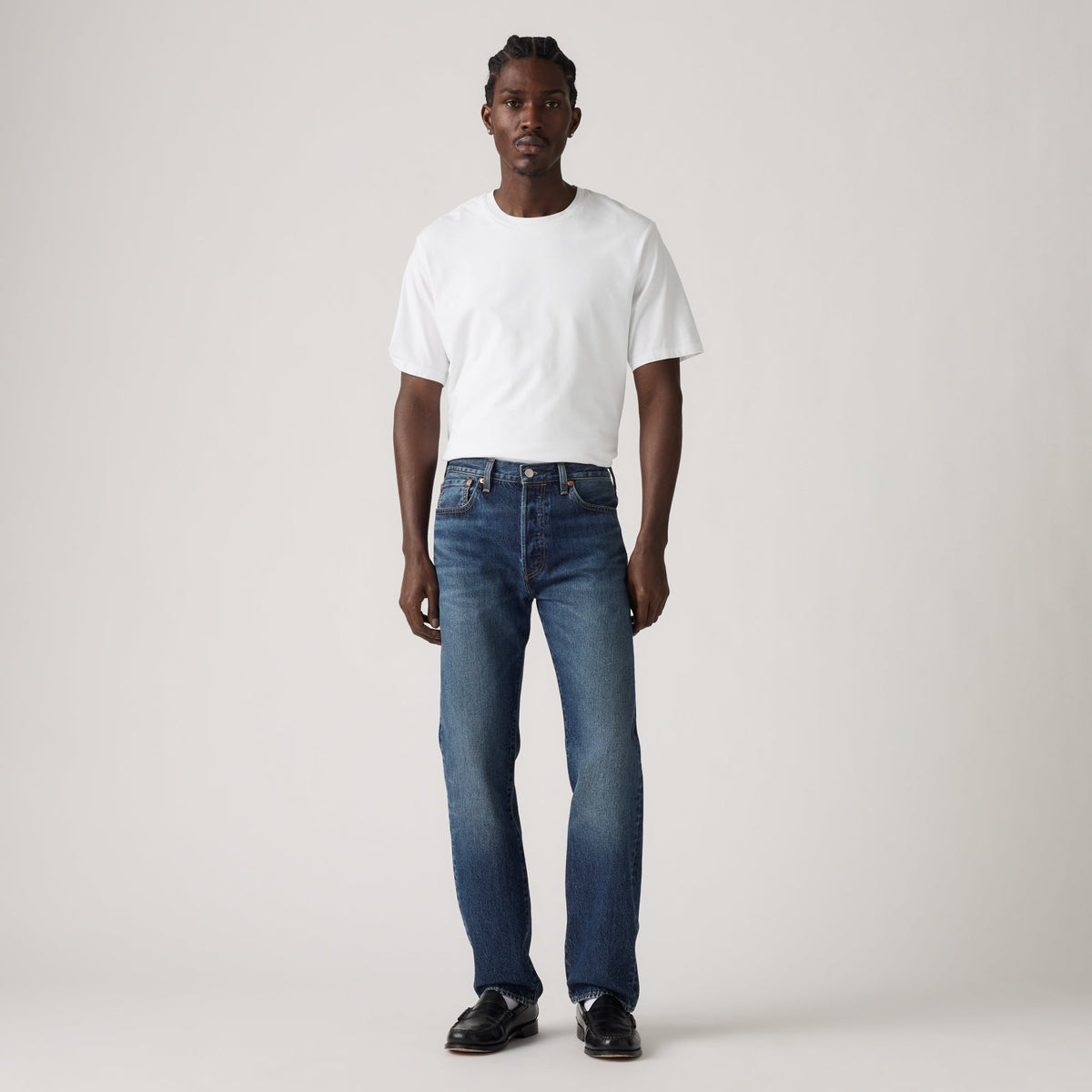 LEVI'S® MEN'S 501® ORIGINAL THERMODAPT JEANS - DARK INDIGO - WORN IN