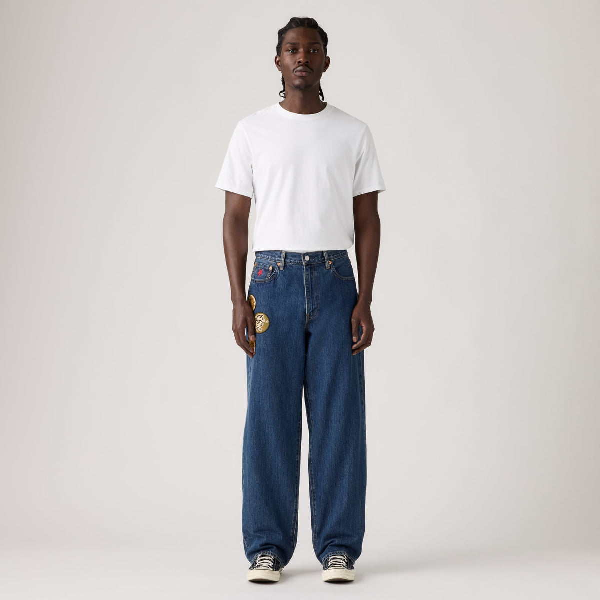 LEVI'S® MEN'S 578™ BAGGY JEANS - MED INDIGO - WORN IN