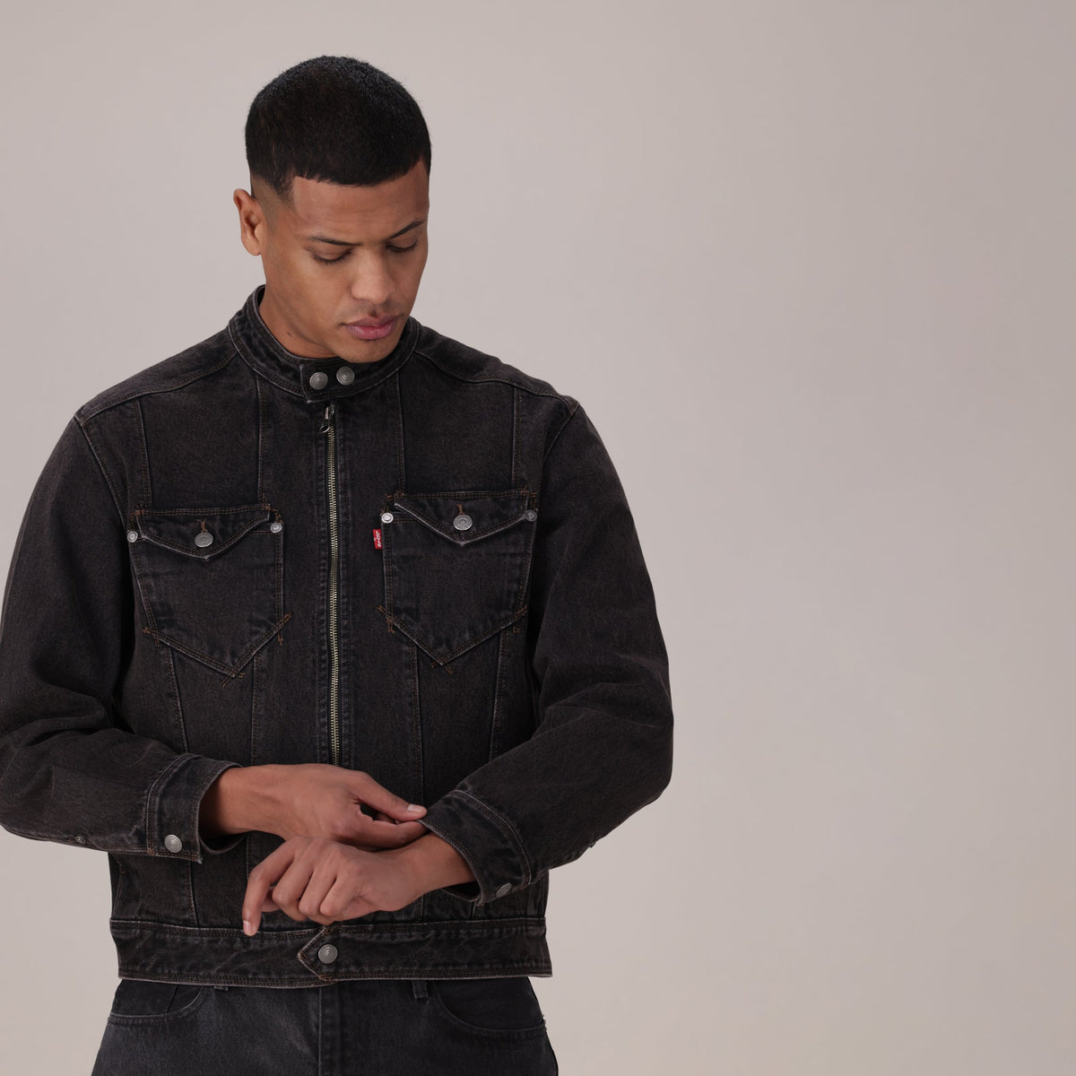 LEVI'S® MEN'S TWISTED MOTO JACKET - BLACK