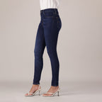 LEVI'S® WOMEN'S 720 HIGH-RISE SUPER SKINNY JEANS - DARK INDIGO - WORN IN
